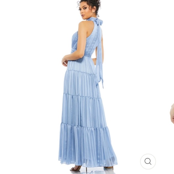 Mac Duggal TIE NECK TIERED HALTER Dress - Picture 2 of 14